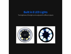 Microscopio Portátil Digital 1600x Lupa De Mano Con 8 Led Para Inspección Industrial