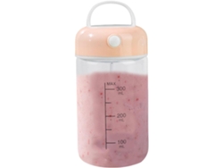 (Rosa) 380 ml - Vaso mezclador apto para alimentos, ideal para leche de soja, leche en polvo, proteína en polvo, etc.