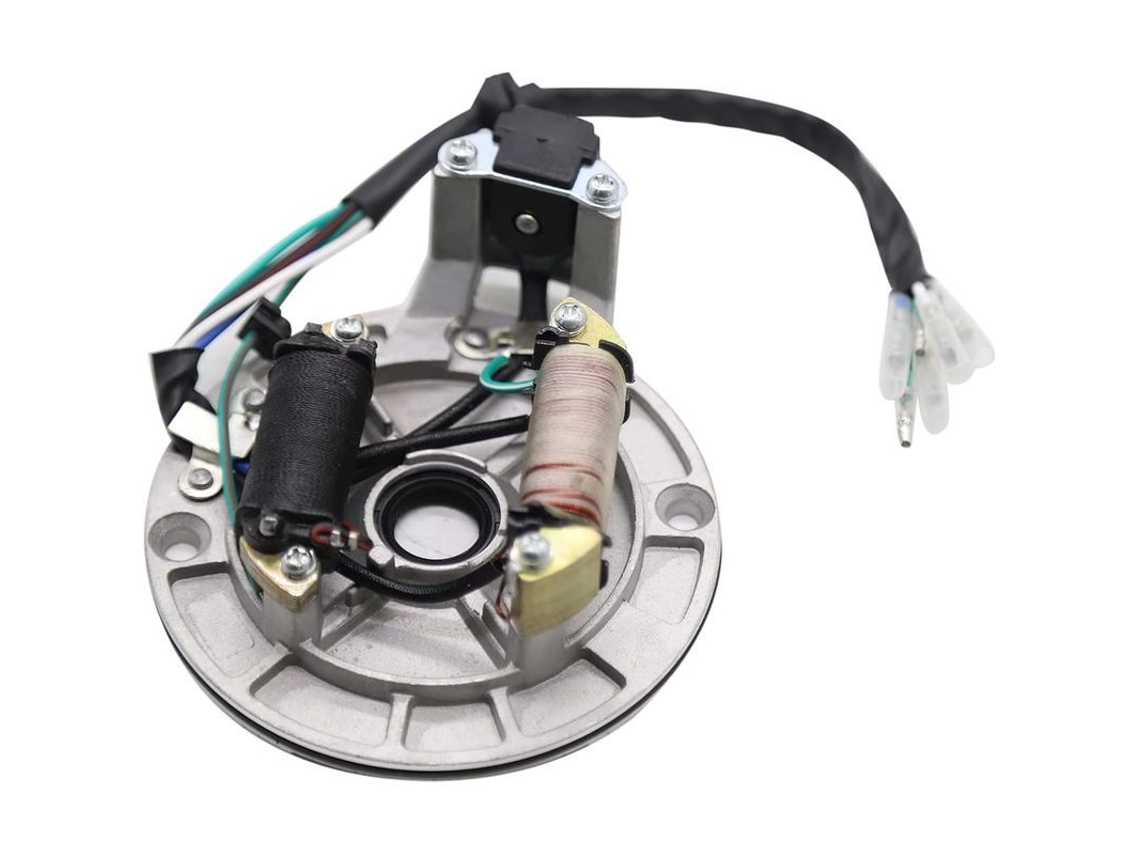 Estator De Magneto De 2 Bobinas Para Atv, Motos De Cross Y Karts De 50 Cc, 70 Cc, 90 Cc, 110 Cc Y 125 Cc Con Arranque A Pedal.
