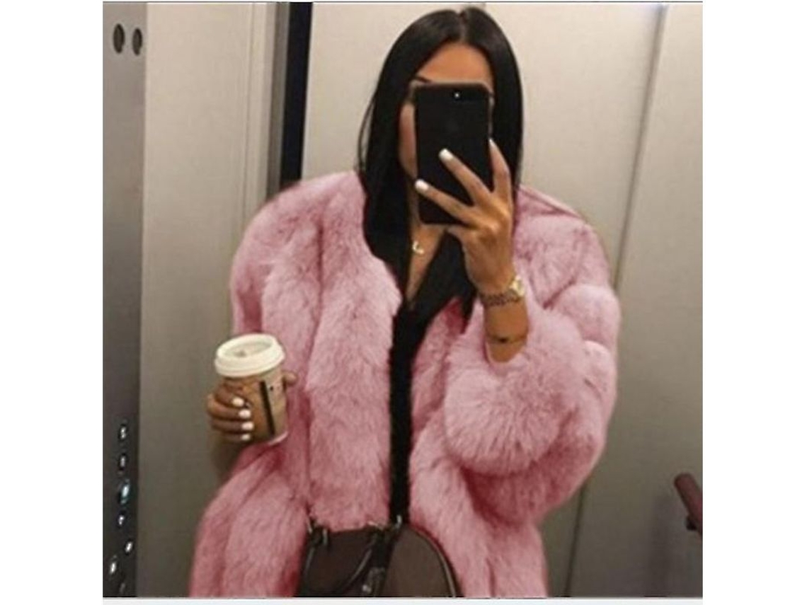2026-chaqueta Oversize De Pelo Falso Oso Teddy Para Mujer Abrigo Rosa Talla S