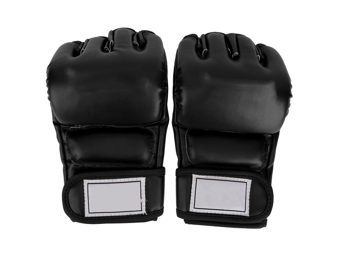 Guantes De Boxeo De Medio Dedo Para Hombre, Ideales Para Entrenamiento, Kickboxing, Sanda Y Muay Thai. Color Negro.