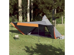 Tienda Familiar Tipi Para 8 Personas Impermeable Gris Naranja