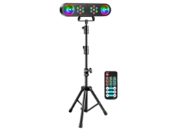 Efecto de iluminación de escenario, proyecciones RGB dinámicas, control remoto, negro, enchufe UE OEM