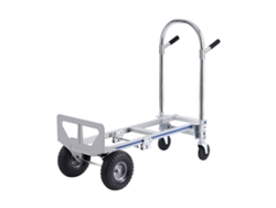 Carretilla de mano de aluminio Succebuy, carrito plegable 2 en 1, capacidad de carga pesada de 800 libras