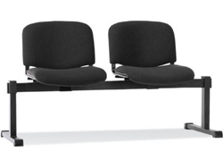 Silla para Recepción PYC Bloco 2 Sillas Montiel Negro (Sin Brazos - Tejido)
