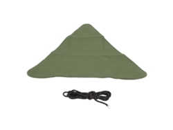Taburete triangular plegable portátil de lona antiarañazos para acampar, color verde militar