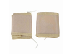 Protector De Cuna Ajustable De Malla Transpirable Para La Seguridad Del Bebé, Tamaño Matrimonial, Color Beige.