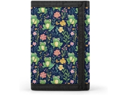 Cartera Compacta Poliéster Con Cremallera Para Hombre Diseño Estampado