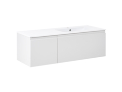 Mueble de baño de pared Beliani Coroico con lavabo en MDF blanco 120x46x38