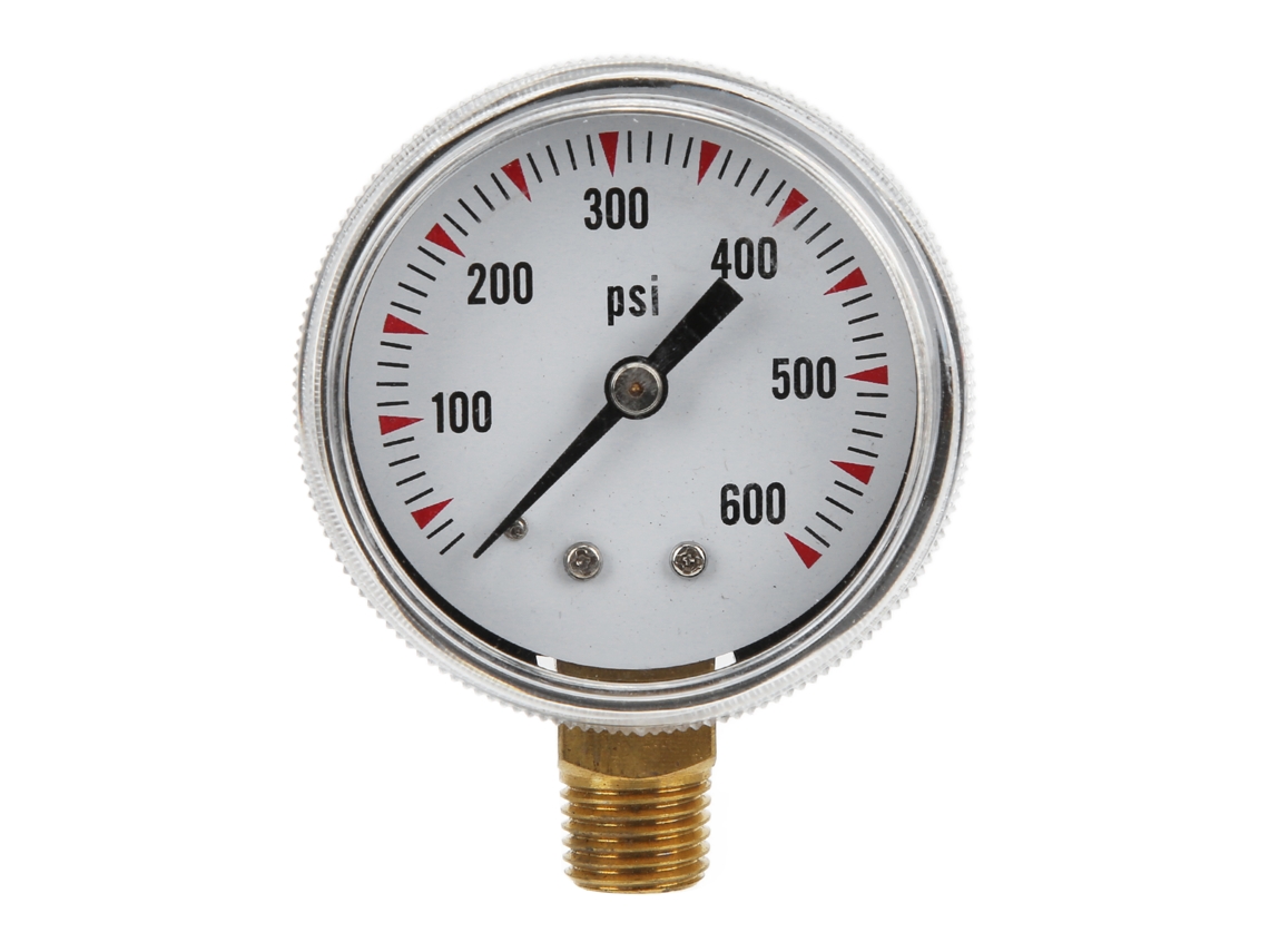 Manómetro Radial De 0 A 600 Psi Con Conexión De Latón Npt De 1/4" Para Medición De Presión.