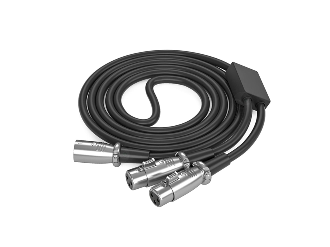 Cable Divisor En Y De 3 Pines Con 2 Conectores Hembra A 1 Conector Macho Para Micrófono Balanceado