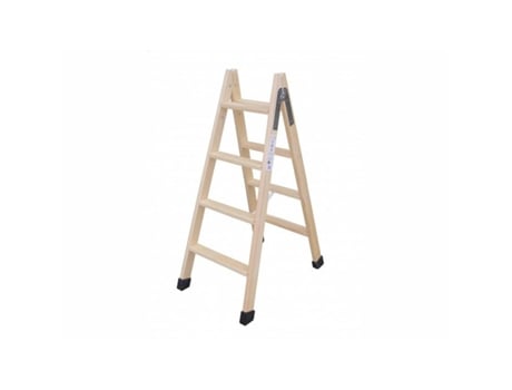 Escalera plegable de 6 peldaños Plabell Madera 164 x 31/55 cm