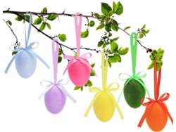 Colgantes de Pascua, 6 piezas, adorno festivo de primavera para árbol, forma de ventana, sala de estar, comedor, chimenea, fiesta familiar GOKOCO