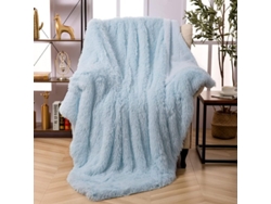 Manta De Piel Sintética Supersuave, Ligera Y Acogedora Para Sofá Cama Y Sillón.