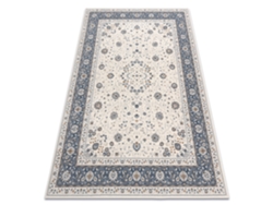 Alfombra Nain Marco Ornamento 7179/51943 Beige/Azul Oscuro (240 x 340 cm)