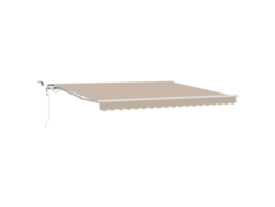 Toldo retráctil beige de 400 x 300 cm, poliéster y metal, MAISON EXCLUSIVE