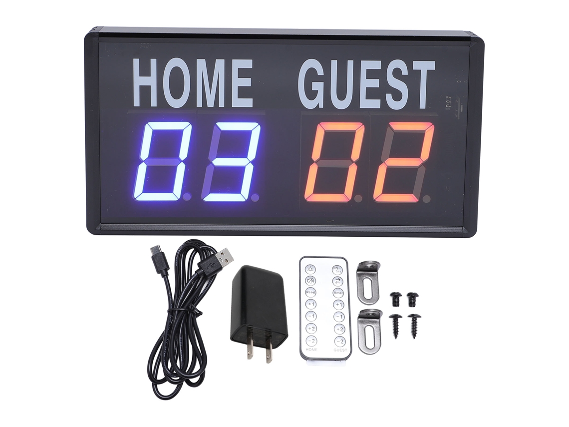 Marcador Electrónico Portátil Con Control Remoto, Led, Para Baloncesto, Voleibol, Bádminton, Usb.