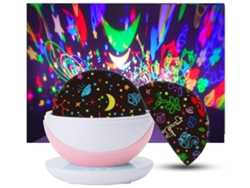 Proyector de estrellas Luz nocturna para niños Lámpara de proyección para bebés Luz nocturna de proyección de cielo estrellado giratoria de 360 ​​​​ Luz cambiante de 8 colores BISBISOUS