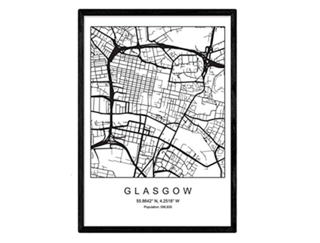 Lámina NACNIC Mapa Glasgow (A3)