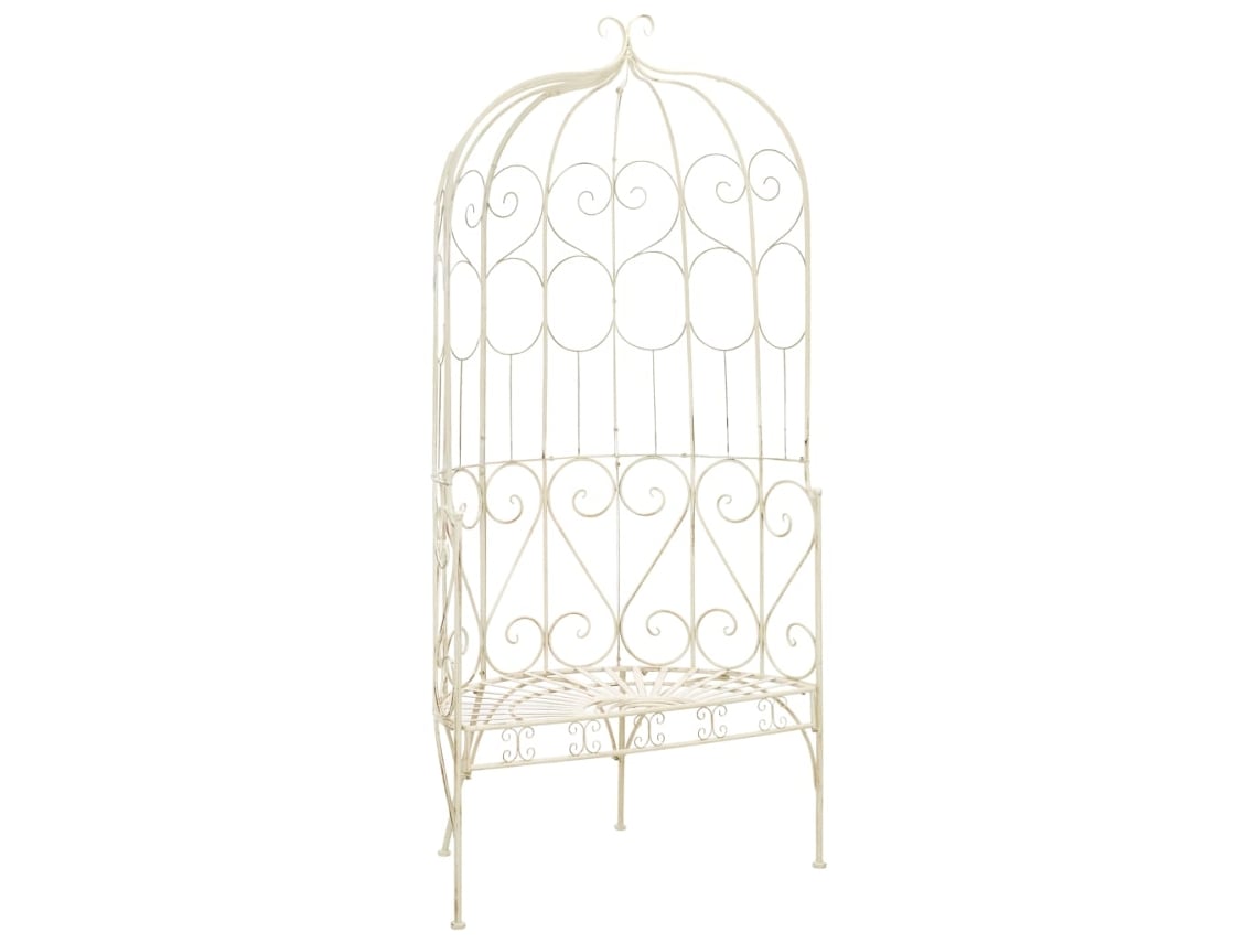 Banco Jardin VIDAXL Blanco Metal (35x35 cm)