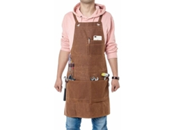 Delantal De Trabajo Resistente Para Hombre, Protección Profesional Con Lona Encerada Y Tirantes Acolchados Para Mayor Comodidad En Talleres, Carpinter