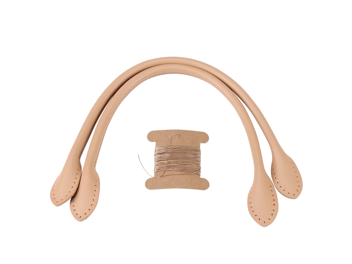 Asas De Cuero Genuino Para Bolsos, Accesorios Diy Con Alambre Beige