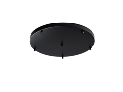 Roseta multicore de hierro negro D. 50 con 6 agujeros H. 3 Ø50 BL290-PL6-DM50-NR