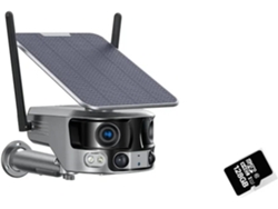 Cámara De Seguridad Doméstica 4g De 8 Mp, Cámara Dual Solar Hd Para Exteriores