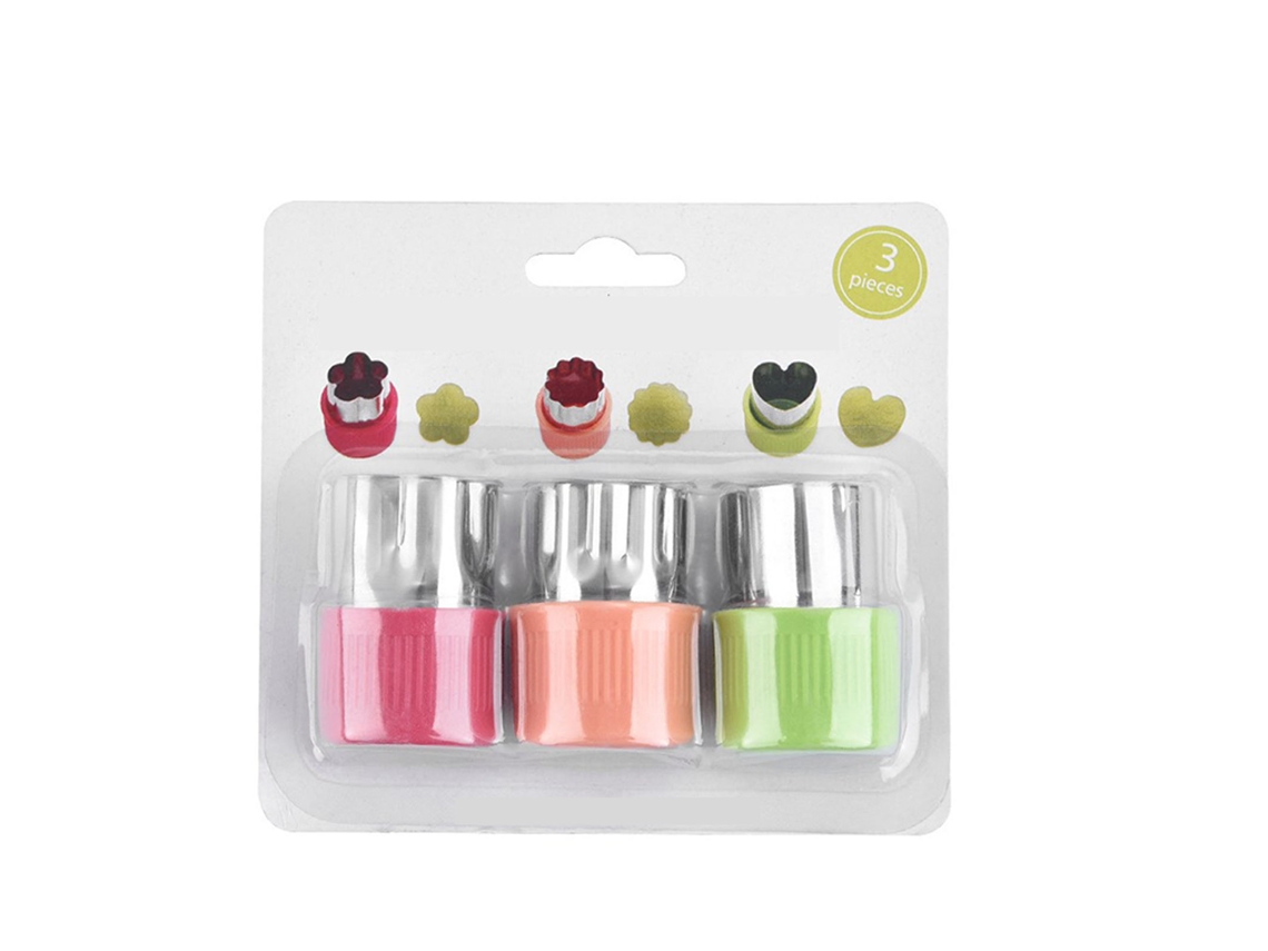 Juego De 3 Cortadores De Galletas Reutilizables De Acero Inoxidable, Multiusos Para Galletas, Verduras Y Frutas.