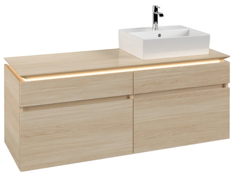 Villeroy &amp Boch Legato Vanity unit B616 1400x550x500mm lavabo a la derecha iluminación LED