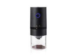 Mini cafetera eléctrica con molinillo de café recargable, color negro Bestvite