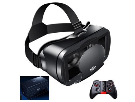 Gafas Realidad Virtual SLOWMOOSE con Auricular de Oído 3D-Vr Mando para Smartphones con Caja 054 Remoto