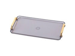 Bandeja rectangular transparente para guardar platos Kofihety