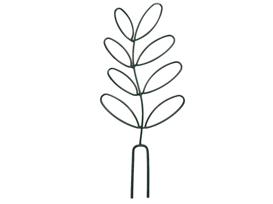 Enrejado de hierro forjado con forma de hoja para plantas en maceta