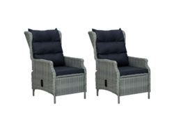 Maison Exclusive - Set Comedor Jardín 9 Pzas Y Cojines Ratán Sintético Gris Claro