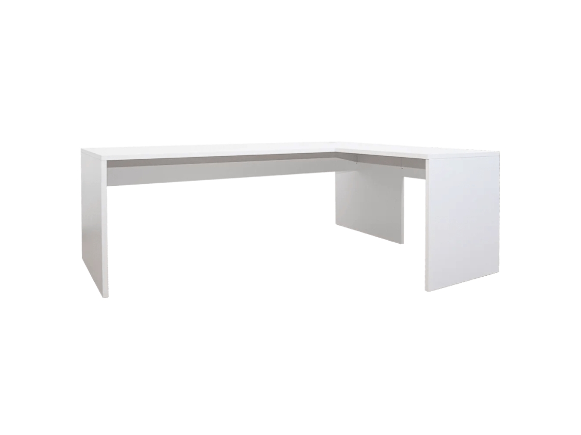 Escritorio esquinero con cajones a la derecha. 73 x 180 x 160 cm. Blanco. Ofilike.