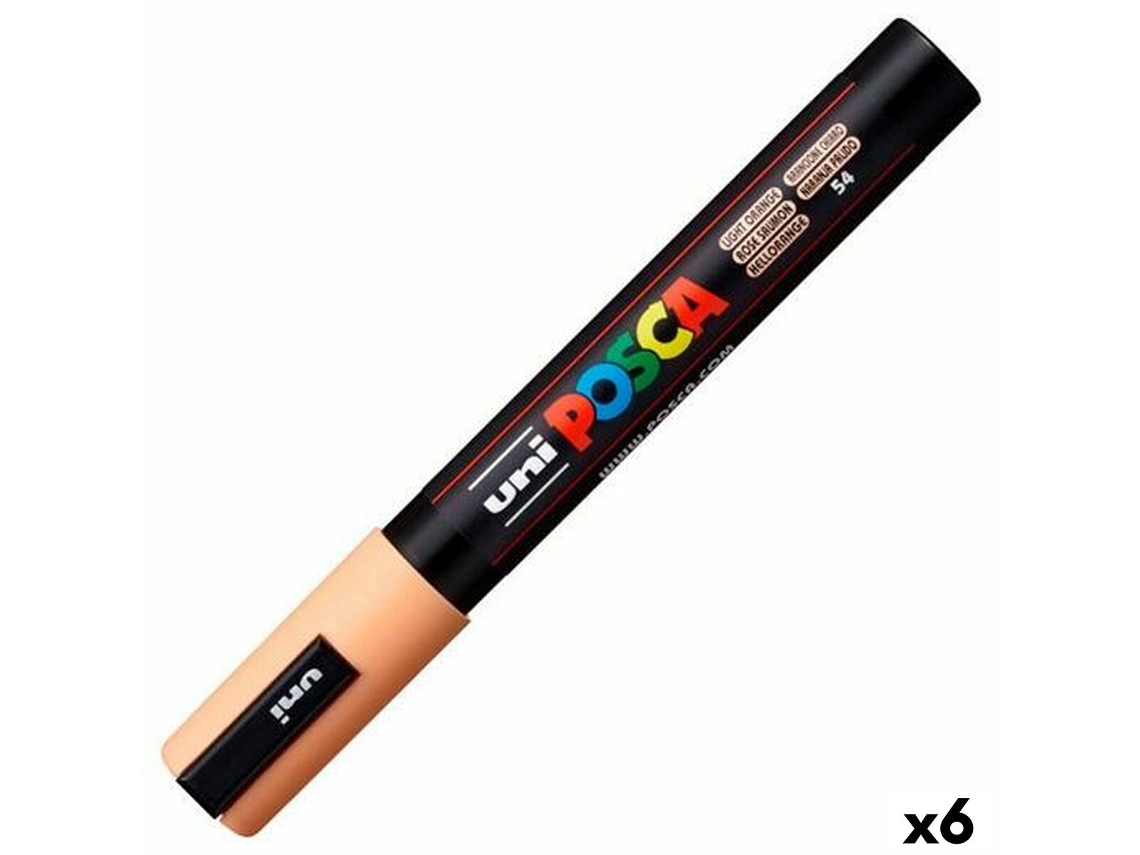 Rotuladoras POSCA Pc-5M Naranja 6 Unidades