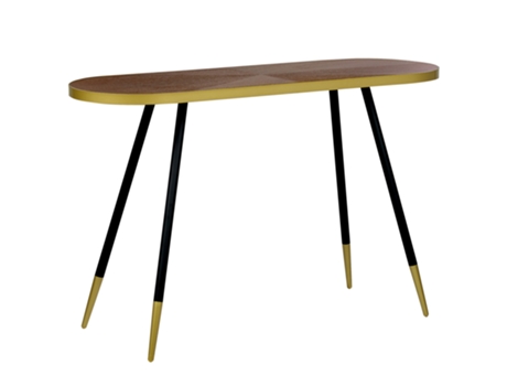 Consola en madera oscura/dorado BELIANI Ramona