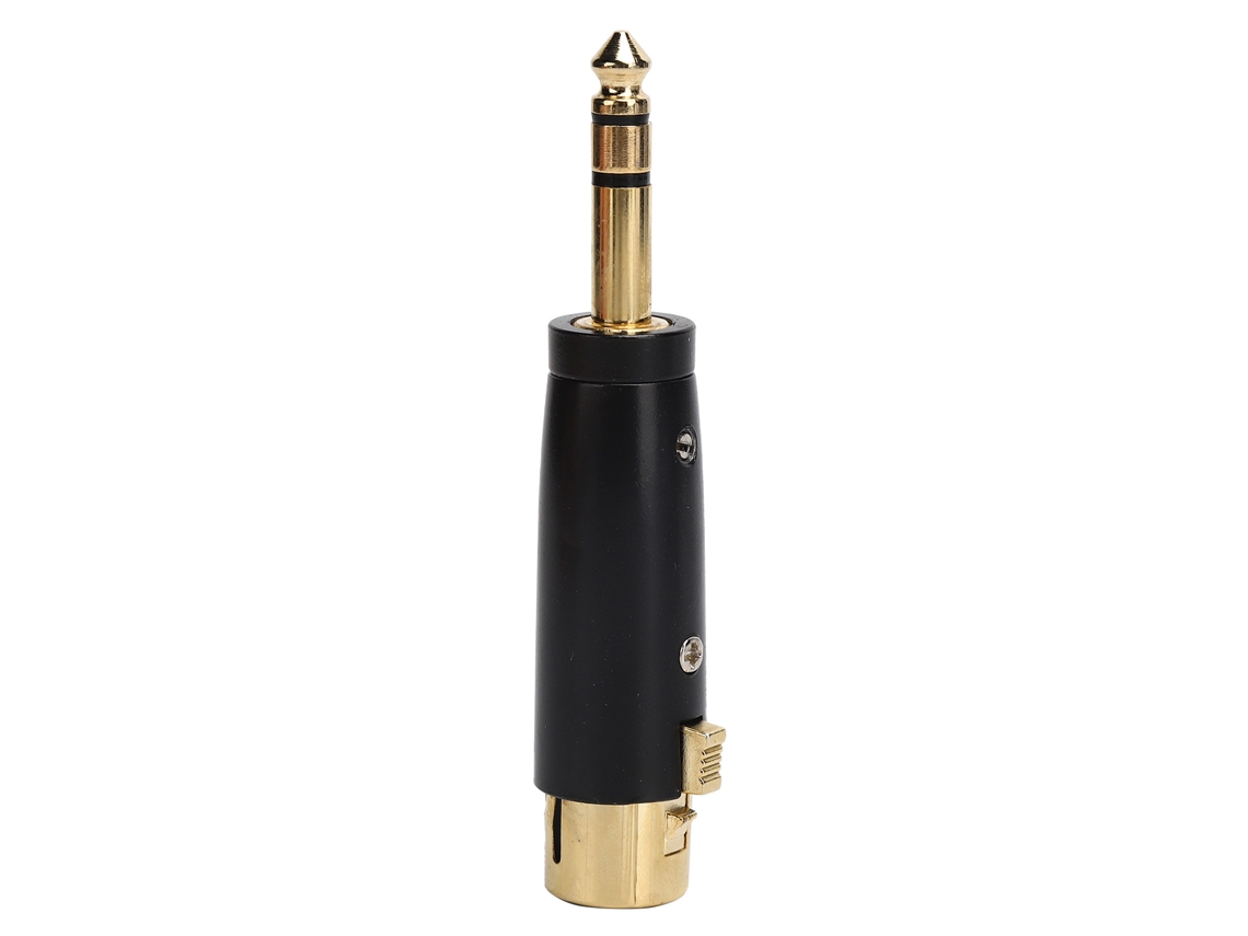 Adaptador Estéreo Macho De 6,35 Mm A Xlr Hembra Con Baño De Oro Para Cables De Audio De Guitarra Y Micrófono.