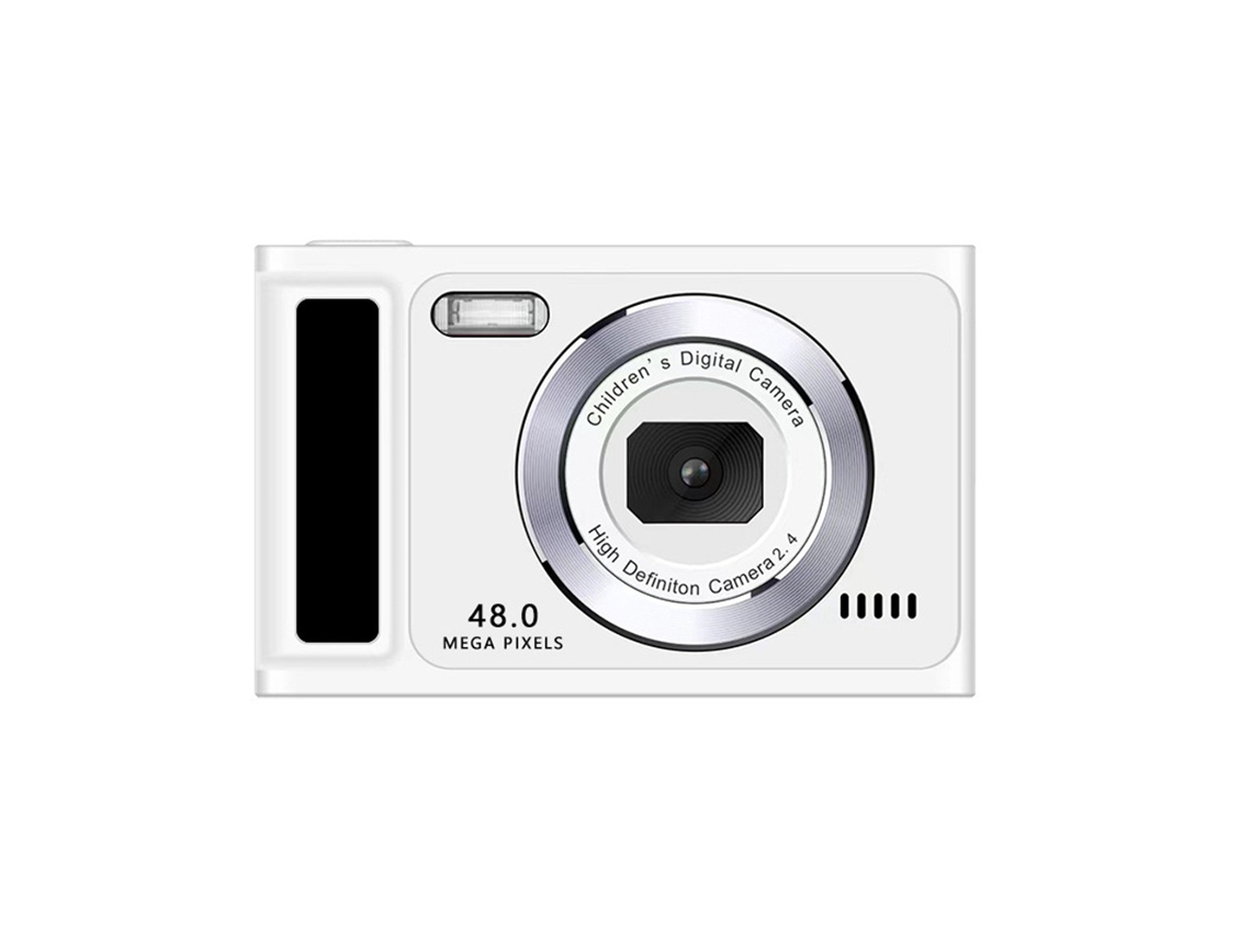Cámara digital portátil retro Chrui CCD de 2,4 pulgadas, 48 millones de píxeles, enfoque automático (blanca)