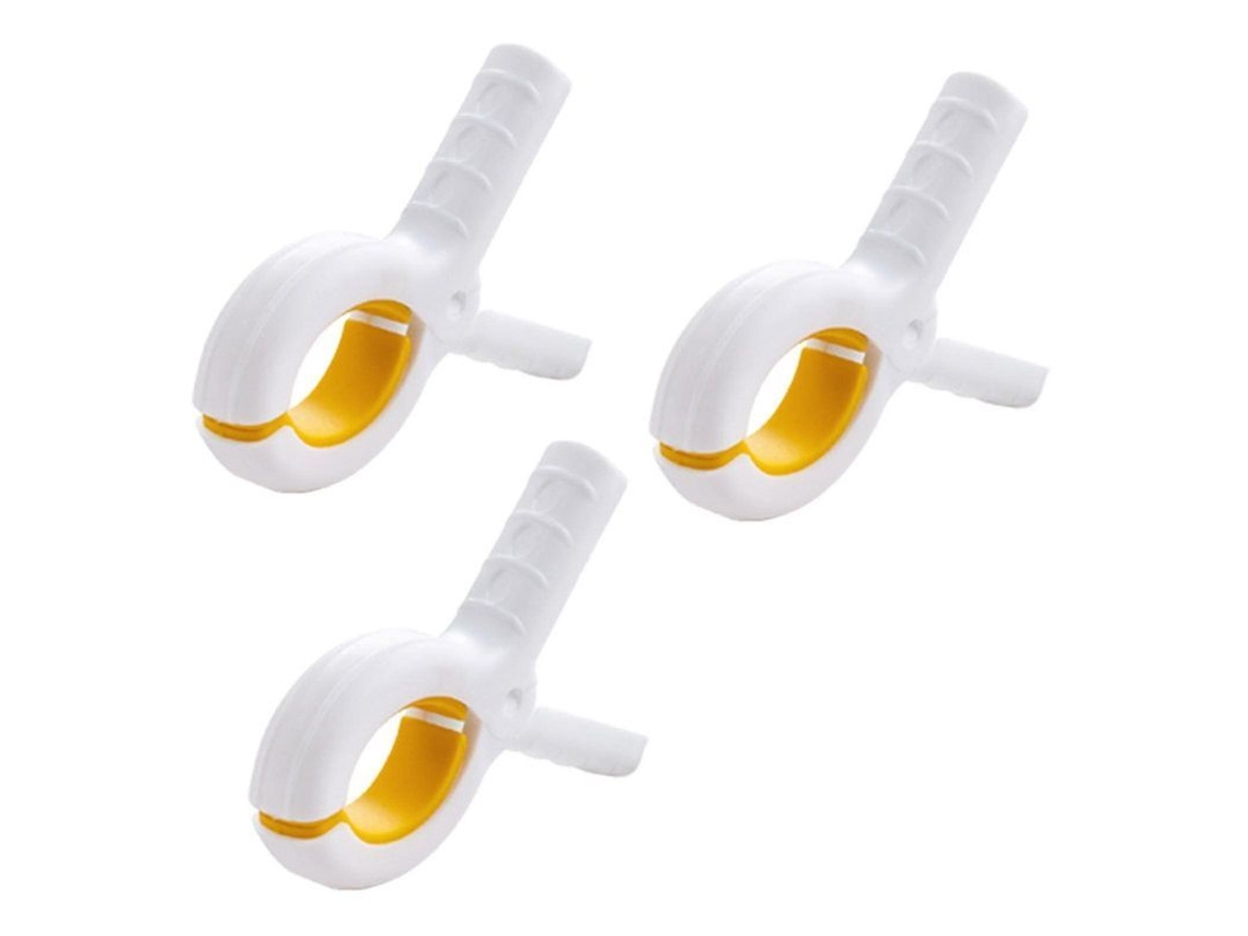 Tornillos de mandíbula grande resistentes al viento para tendederos, toalleros y tendederos de playa, 3 piezas, blancos, Leigao CARE
