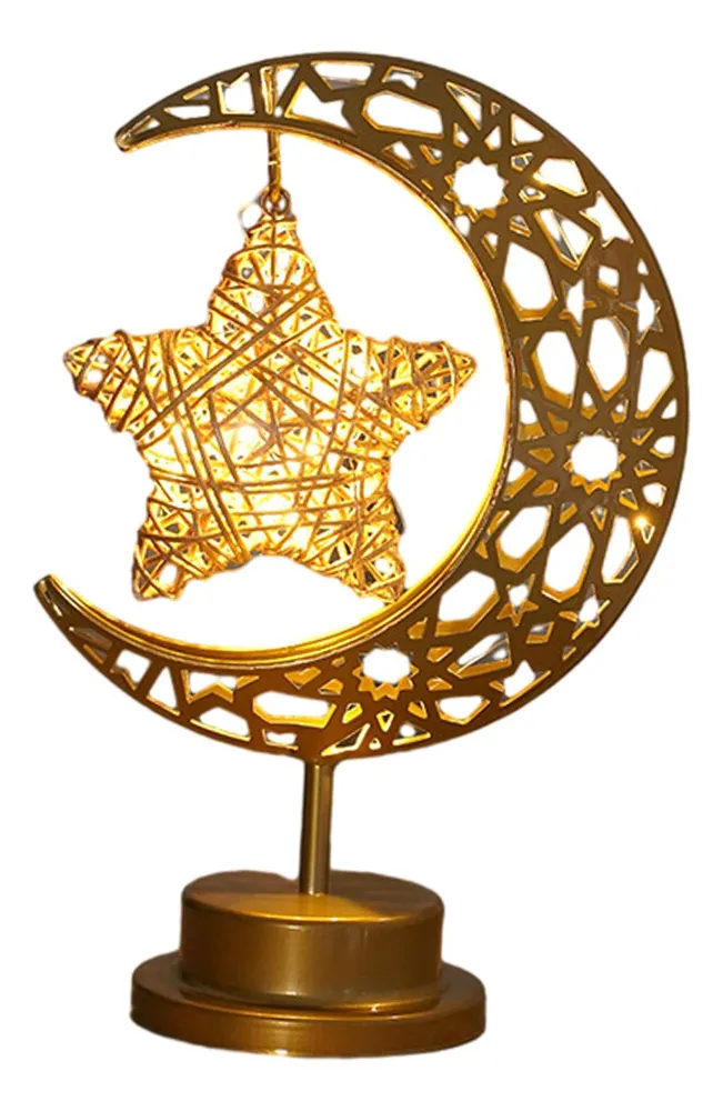 Nueva lámpara de mesa Eid con estrellas y luz nocturna de Ramadán de Vayotoy