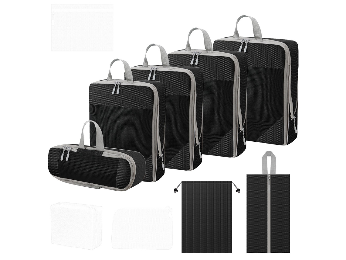 Juego De Organización Para Clasificar Ropa De 7 Piezas, Cubos De Embalaje Para Viajes Que Ahorran Espacio CHRUI Black