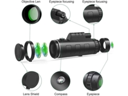 Prismáticos ENKERS Monoculares HD 10-30X50 Monocular de aumento de alta potencia con soporte para teléfono inteligente Prisma Bak4 y F-Black