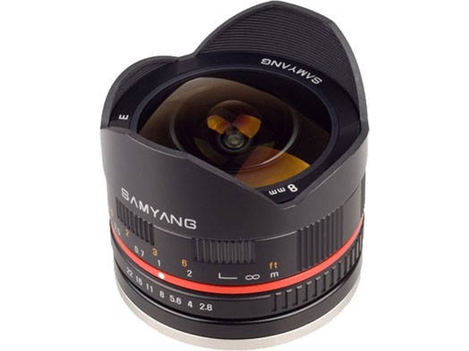 Samyang 8mm F2.8 UMC Fisheye II Lens for Fuji X Mount Digital Cameras SY8MBK28-FX Black 