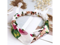 Diadema casual de satén blanco AVIZAR