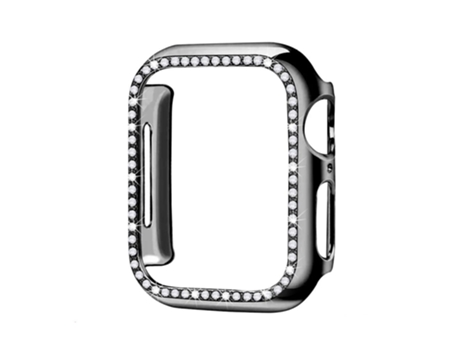 Carcasa de Reloj SLOWMOOSE de Diamante para Apple (Negro - Série 4 5 44 Mm)