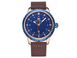 Relógio De Pulseira Masculino Quarz Com Pulseira De Couro Zhoulianfa F-393a Resistente À Água