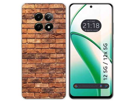 Funda Diseño Ladrillo para Realme 12 5G 12X 5G TUMUNDOSMARTPHONE Silicona Multicolor