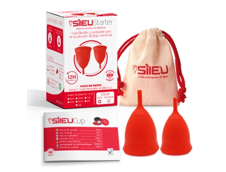 Copa Menstrual SILEU Starter Copa Menstrual SILEU Tulip (Talla: S+L - Rojo)